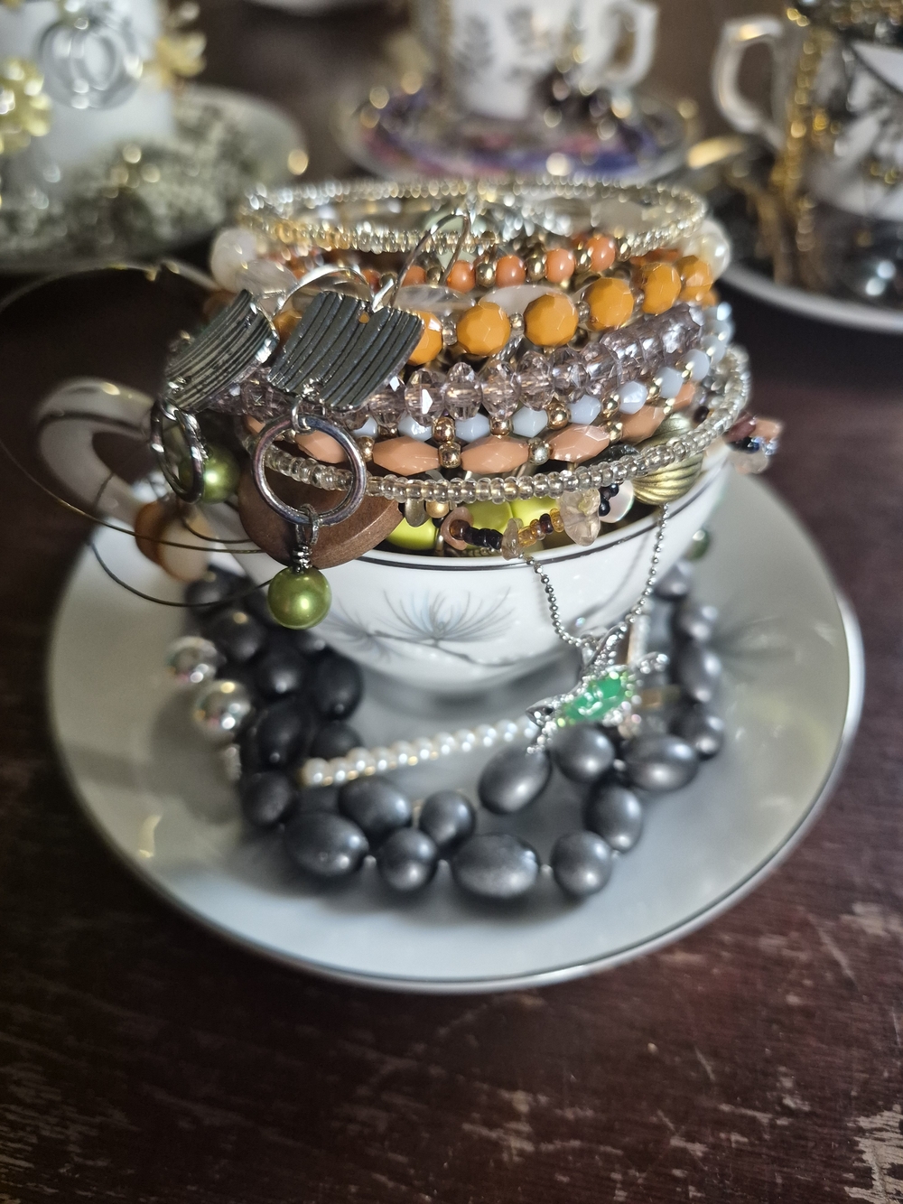 Stackable Beaded and Pearl Bracelet Set - Multicolor Mystery Jewelery Jar/cup